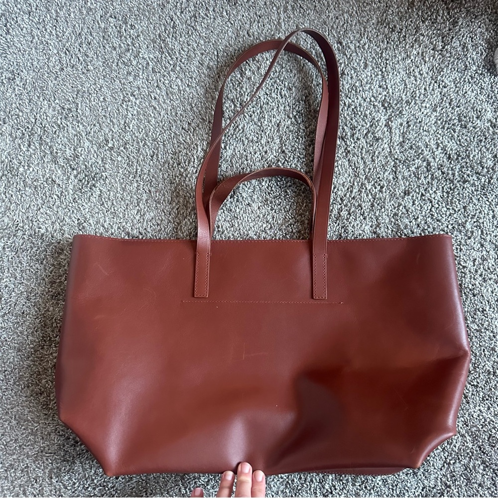 Madewell Brown Leather Tote Bag